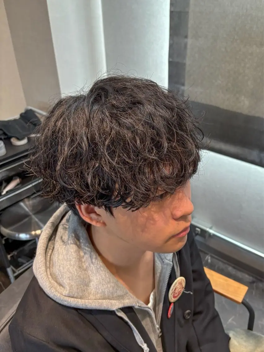 ショート カラー パーマ メンズ カット パーマ 🎧【パーマ師】 SOUMA🎧のヘアスタイル