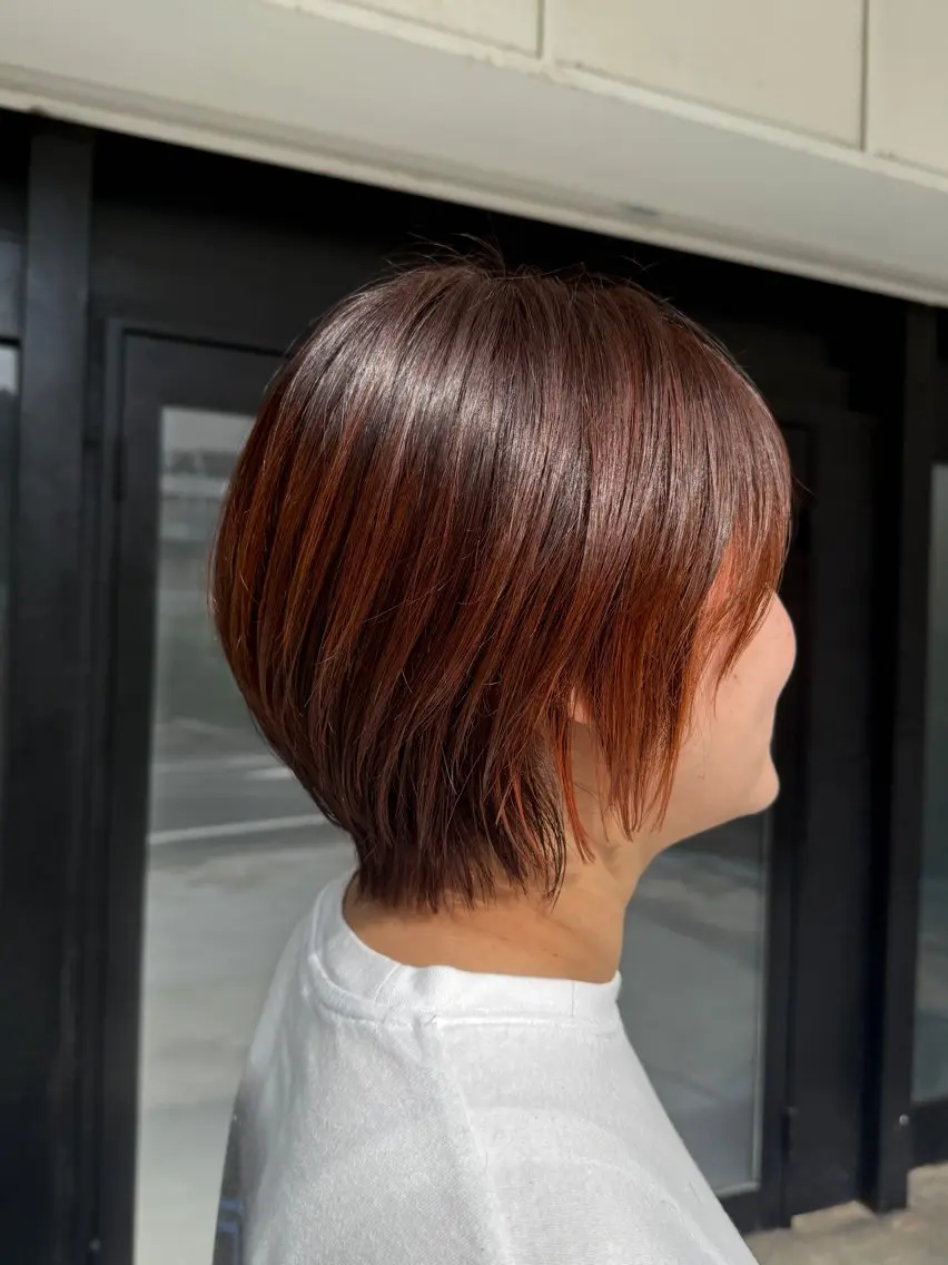 ショート カラー カット ヘアカラー トリートメント 透明感カラー/パーマ 🌀アオノのヘアスタイル