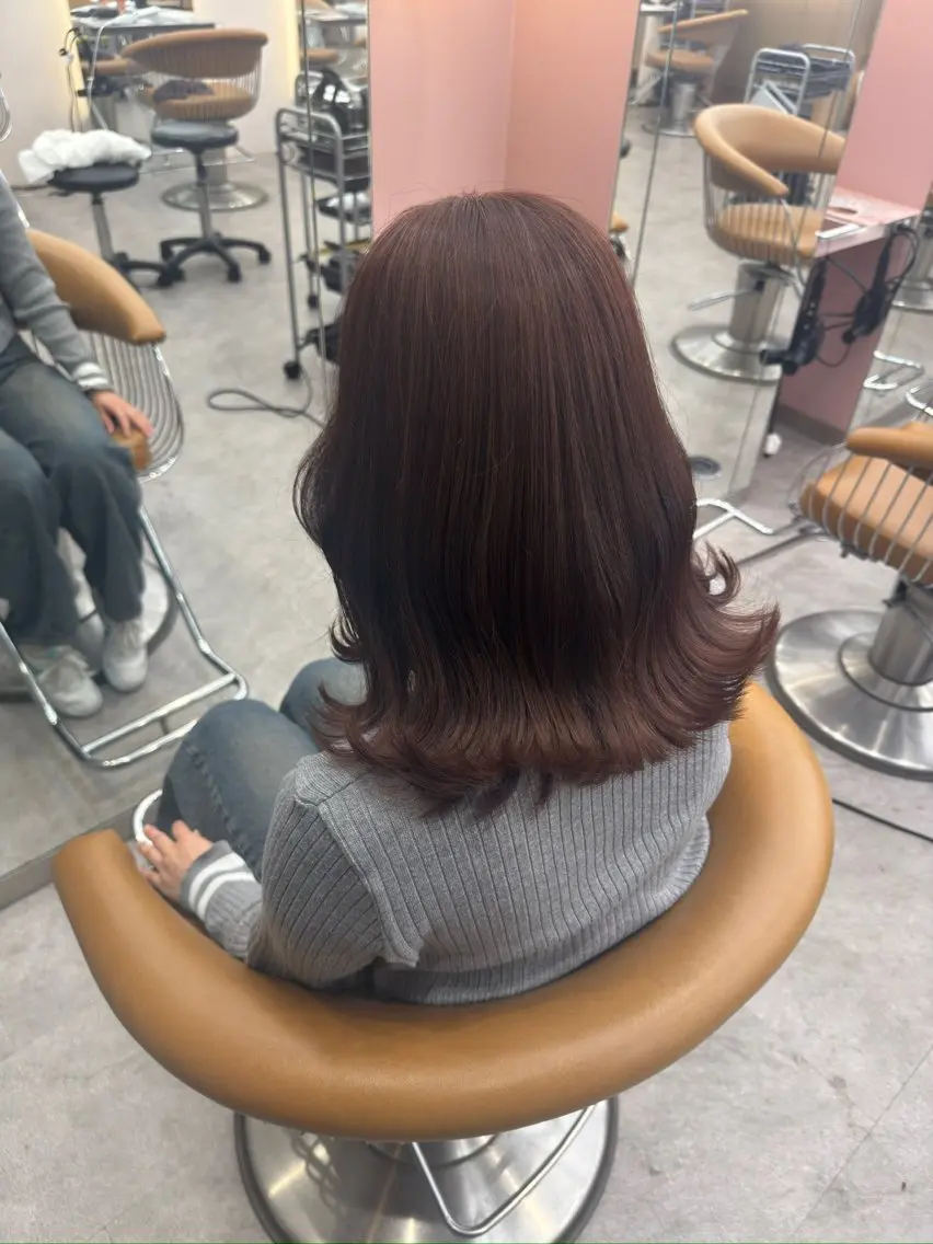 ミディアム カラー ヘアカラー トリートメント 矯正/艶髪/レイヤー /ボブ/桒山航季のヘアスタイル