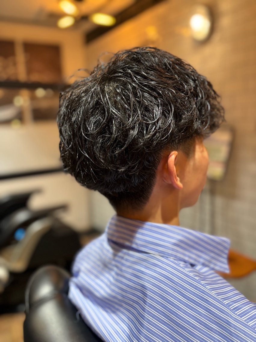 パーマ メンズ カット パーマ 田中大 パーマ/メンズカットのヘアスタイル