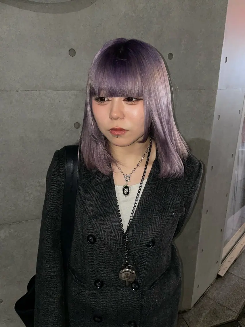 セミロング カラー ヘアカラー ブリーチ✧︎デザイン ゆうのヘアスタイル