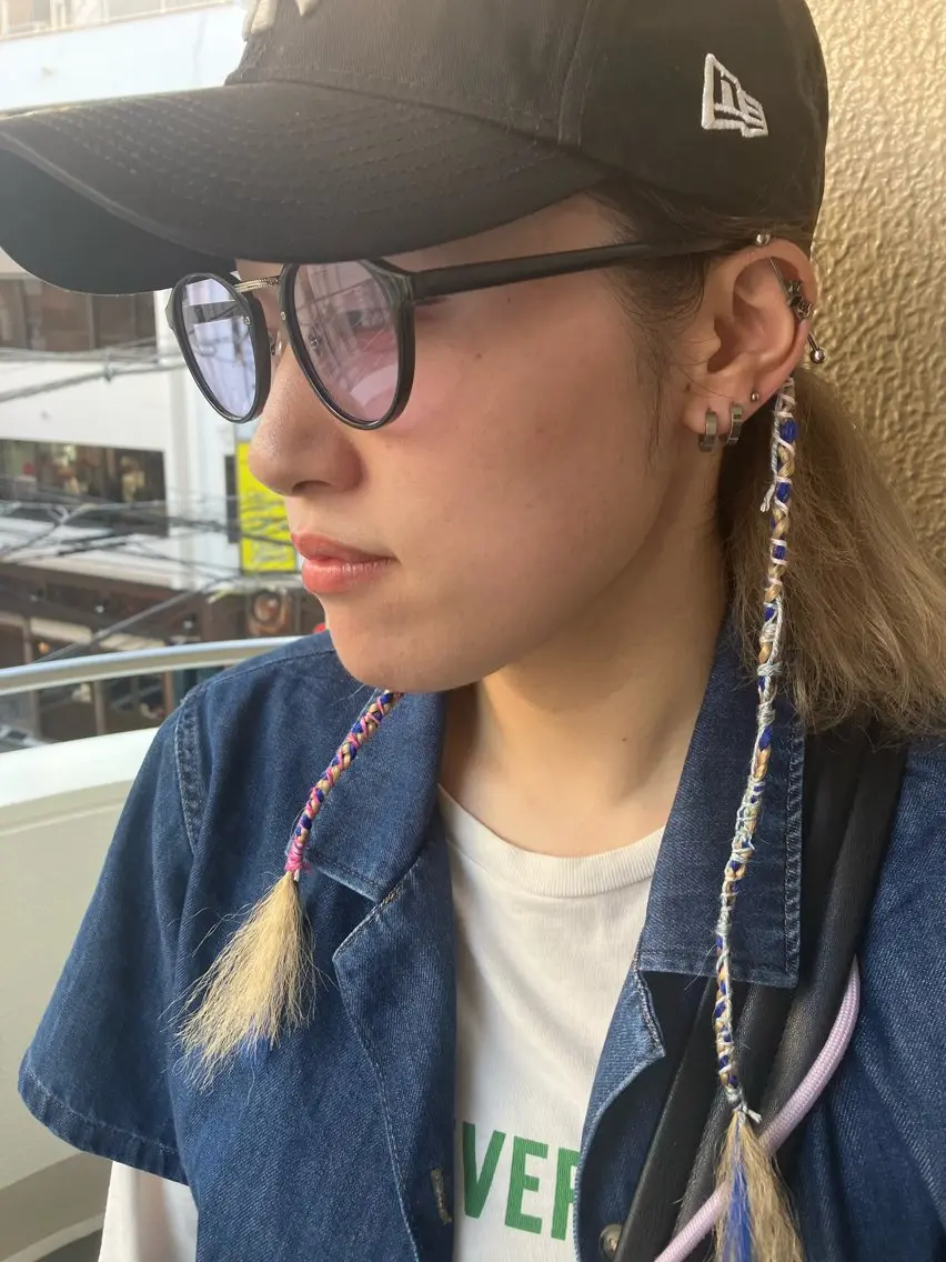 セミロング 韓国エクステ／羽エク ダブルスキル💛のヘアスタイル
