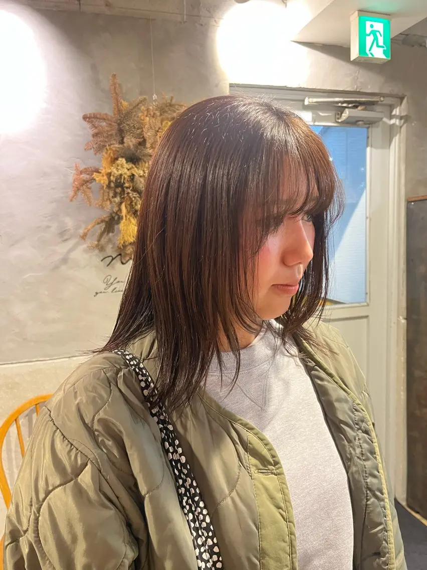 カラー ブラウンカラー くるみ🩰/ボブ レイヤー/暖色カラーのヘアスタイル