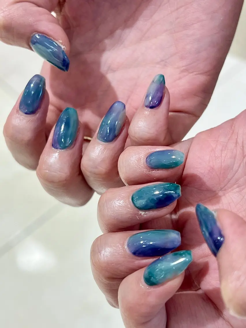 ネイル 長さ出し オフィスネイル シンプルネイル ハンドネイル 【池袋】nuts nail なつみのネイルデザイン