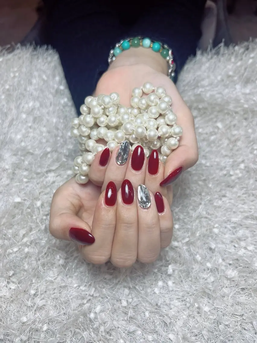 ワンカラーorラメグラ+2本埋め尽くし¥5500【初回ジェルオフ無料ケア込み】の写真