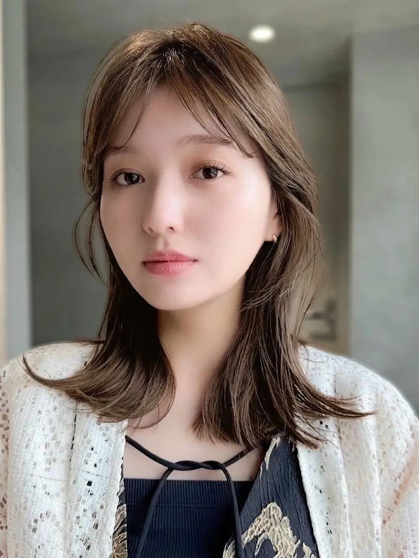 ミディアム カラー カット ヘアカラー お悩み解決縮毛矯正 レイヤー達人柴崎大樹のヘアスタイル