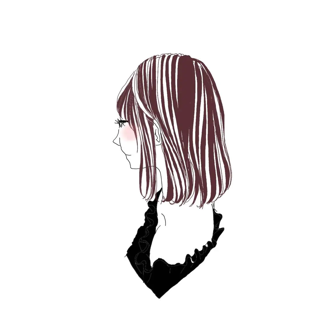ミディアム カラー モデルさん募集中IT byALBUM八王子のヘアスタイル