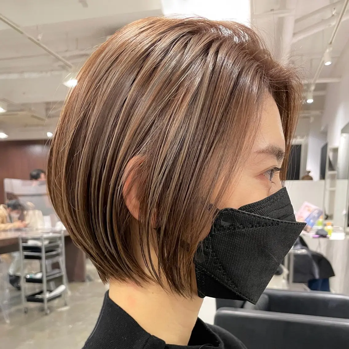 ショート カラー ショートボブ ボブ ショートヘア 藤川 明英里のヘアスタイル