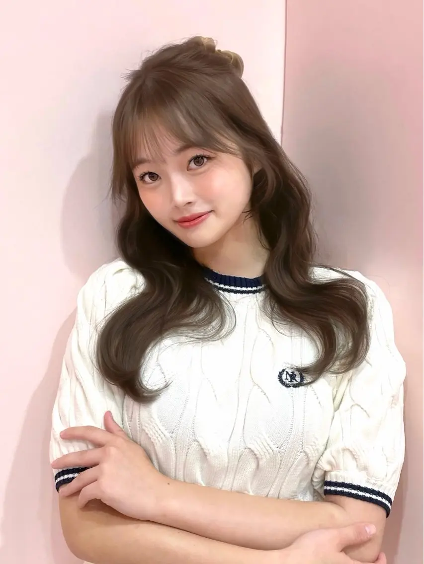 セミロング カラー ベージュカラー ブリーチ ブラウンカラー チョコレートブラウン 透明感カラー ヘアカラー 渋谷/韓国ヘア/ 顔まわり♡Ayakaのヘアスタイル