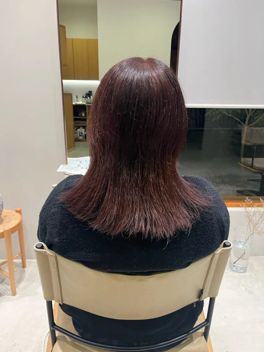 セミロング カラー ramphy 柴原 夢奈のヘアスタイル