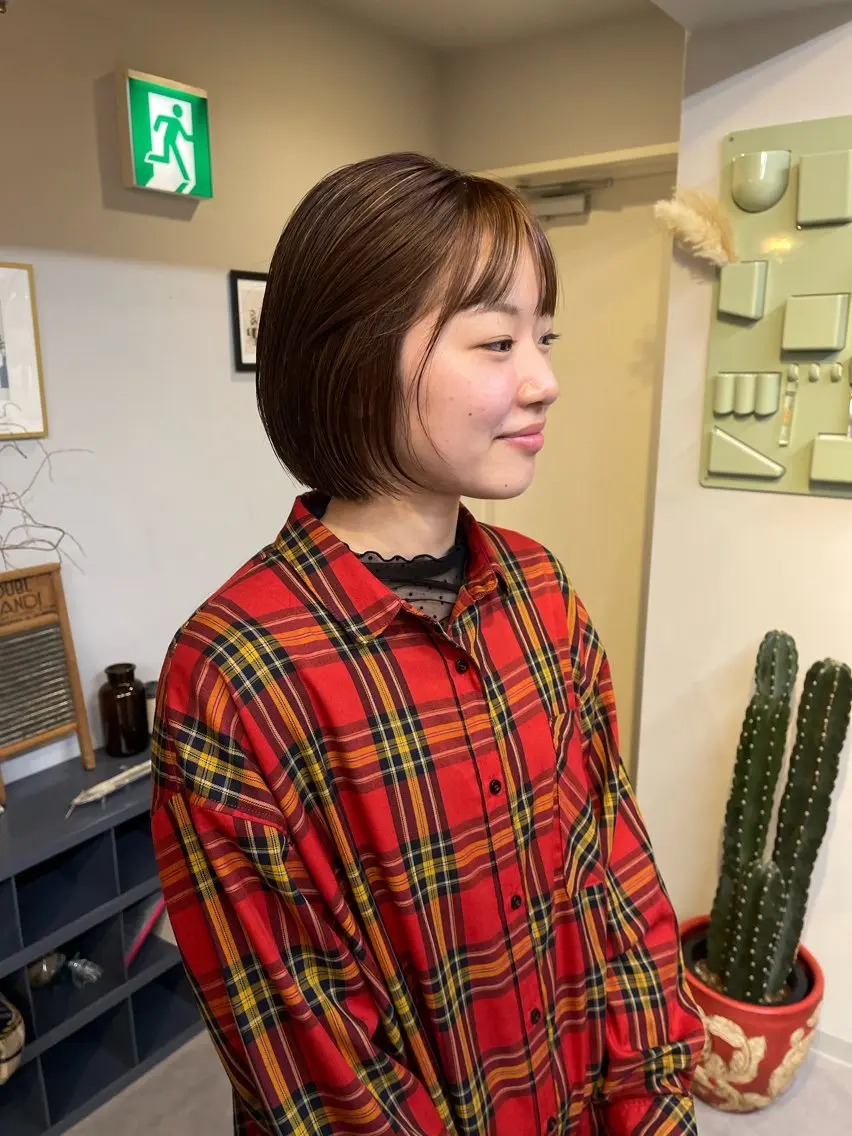 ショート カラー ハイライトカラー ボブ ハイライト カット ヘアカラー トリートメント 丁寧なカウンセリング 🌿KENTA🌿のヘアスタイル