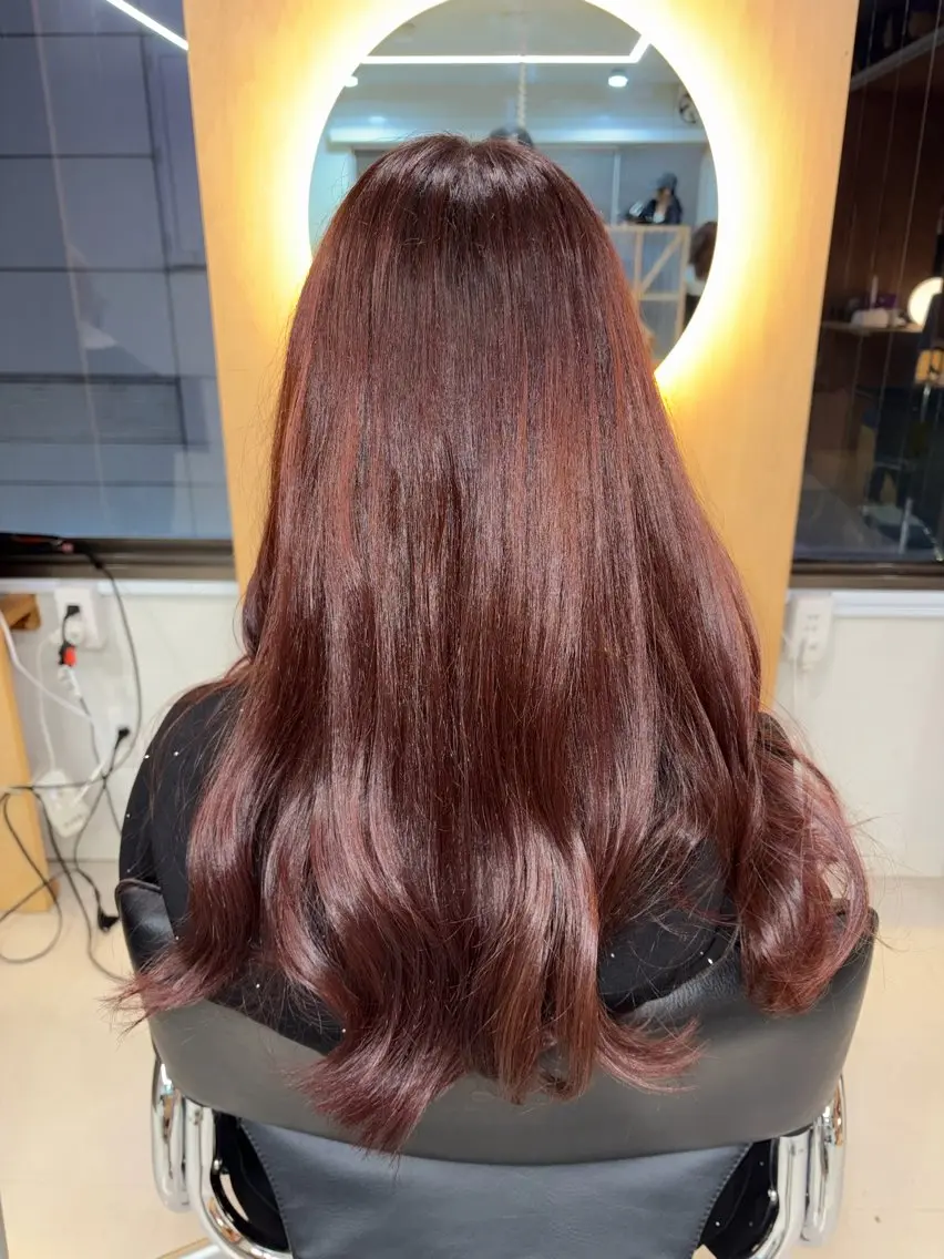 カラー ブラウンカラー カシス ピンクカラー ヘアカラー elk. SALA🫟🫧のヘアスタイル