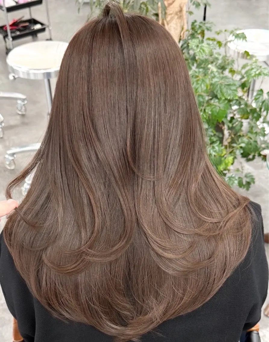 ロング レイヤーカット カット ハイライト/レイヤー 河原町/Manatoのヘアスタイル
