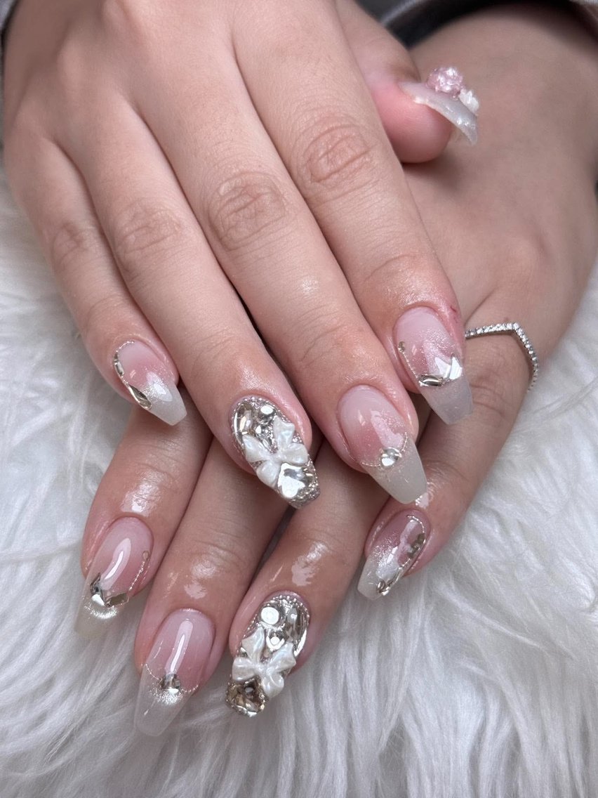 ネイル アートネイル 成人式 ジェルネイル ニュアンスネイル 夏ネイル ハンドネイル Jenn Nail Salonのネイルデザイン