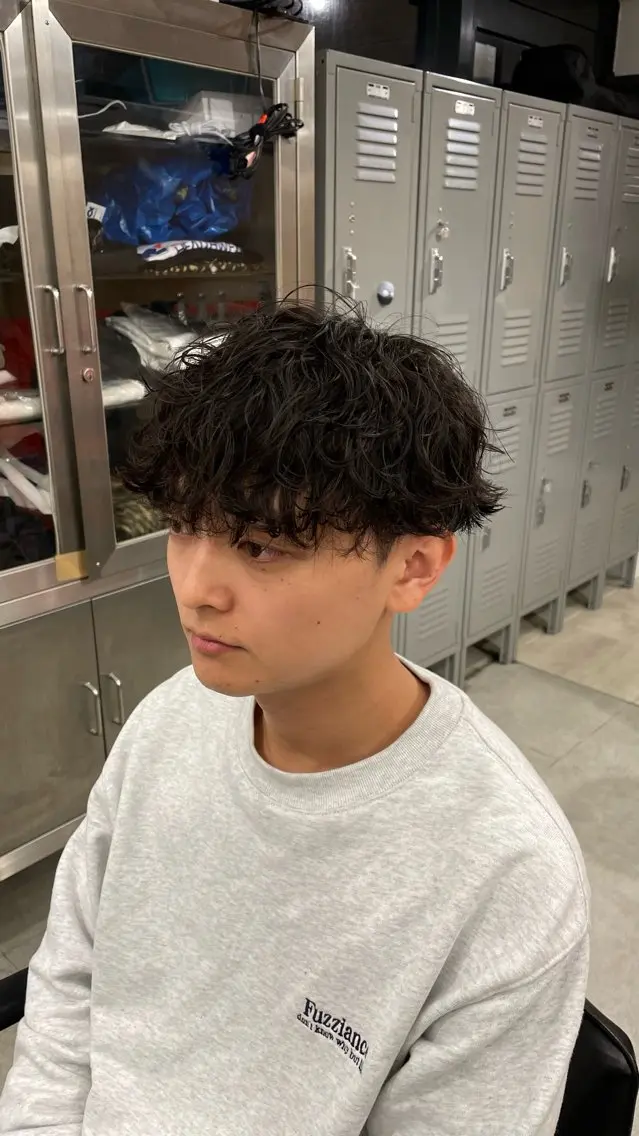 ショート パーマ メンズ カット パーマ fifth 阿部楓のヘアスタイル