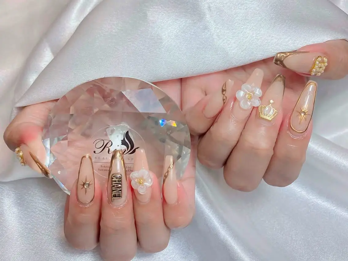ネイル オーロラネイル ブルー フットネイル ジェルネイル 氷ネイル・うるうるネイル ハンドネイル Rin Nail 新大久保店のネイルデザイン