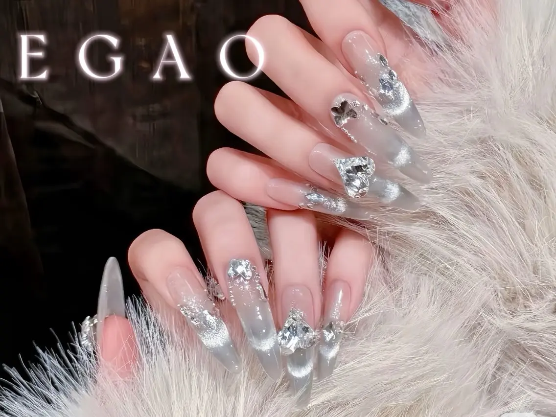 ネイル 長さ出し ジェルネイル 韓国ネイル マグネットネイル 持ち込み ハンドネイル EGAO NAIL 錦糸町店のネイルデザイン