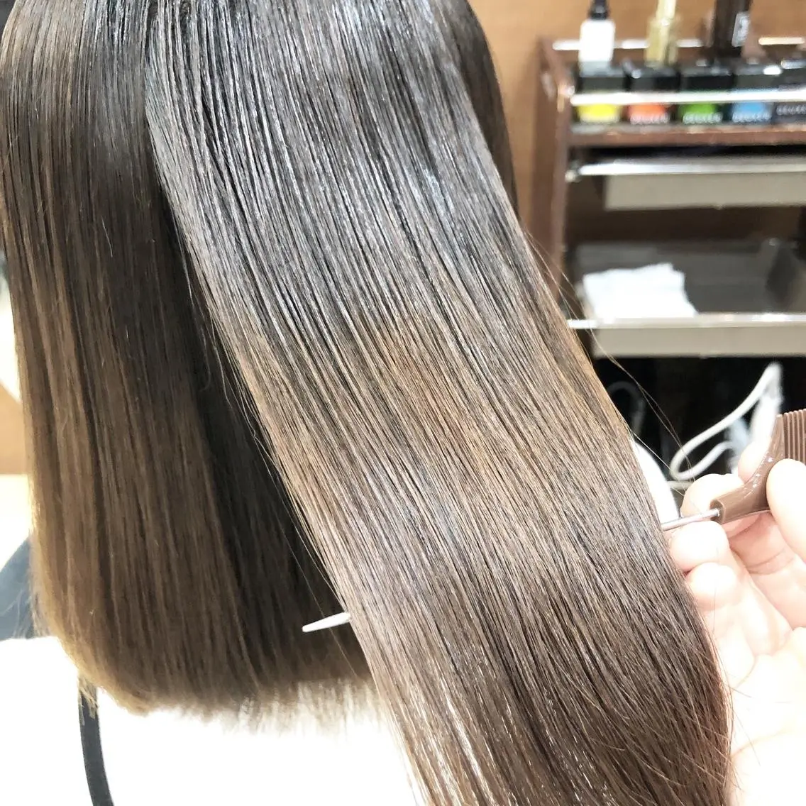 ロング 髪質改善 縮毛矯正 トリートメント 酸熱トリートメント コテ巻き風パーマ/ 髪質改善/河島恭平のヘアスタイル