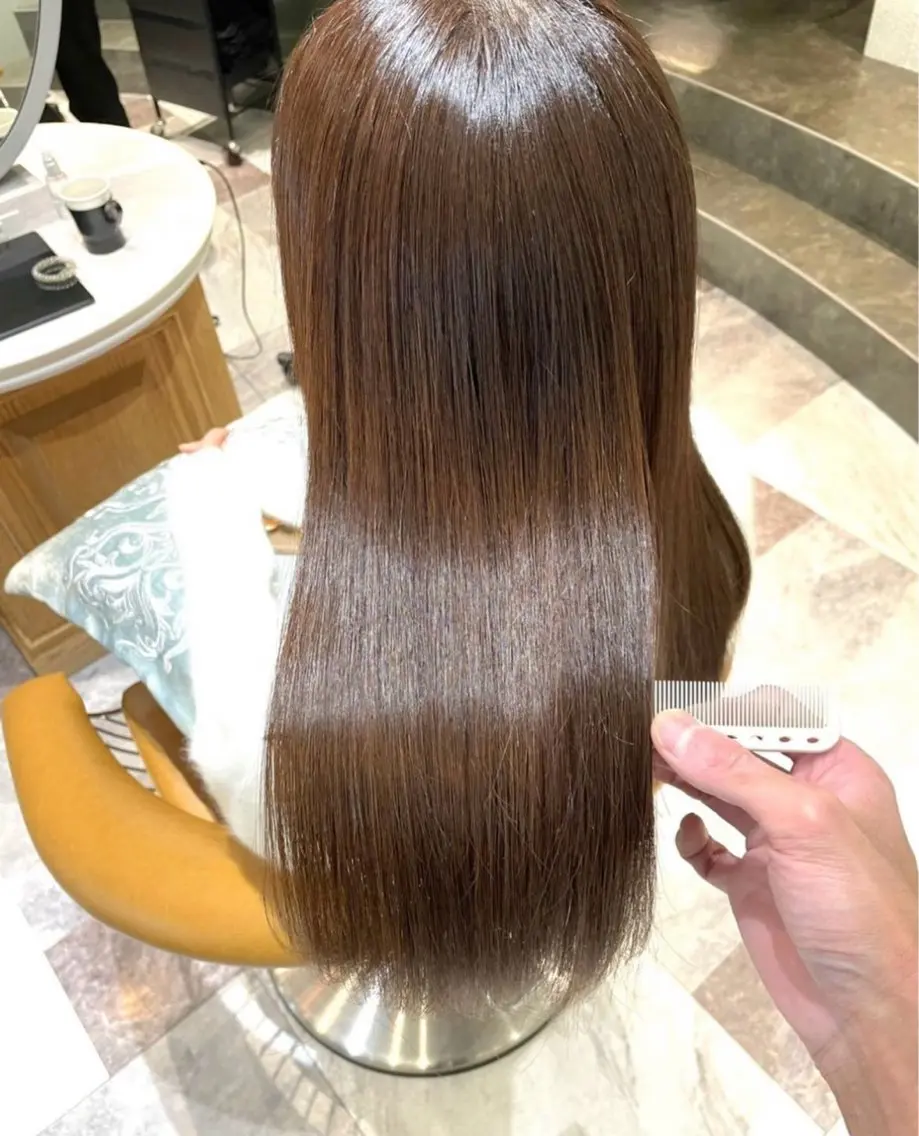 ロング カラー ❤️縮毛矯正❤️ 髪質改善❤️平野実花のヘアスタイル