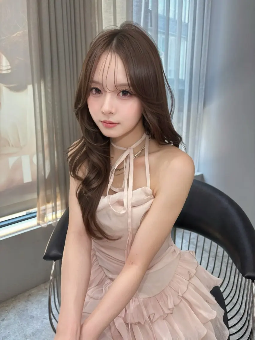 ロング カラー 顔周りカット 韓国風ヘア 似合わせカット 小顔カット カット ヘアカラー トリートメント うるツヤ♡顔周り Satsuki୨୧のヘアスタイル