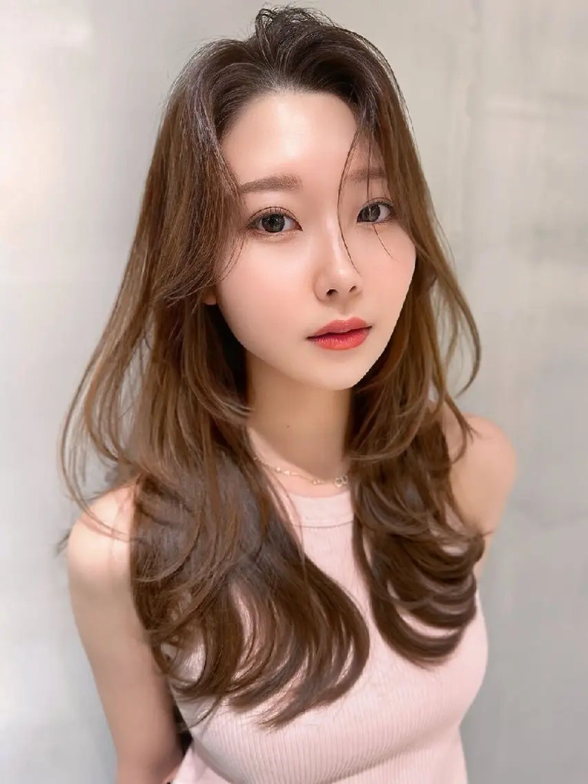 カラー ミディアム カット ヘアカラー トリートメント 髪質改善/韓国ヘア /透明感カラー🧸のヘアスタイル