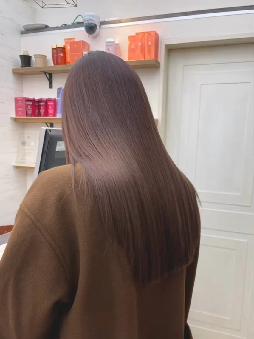 ロング カラー hachiyama rinaのヘアスタイル