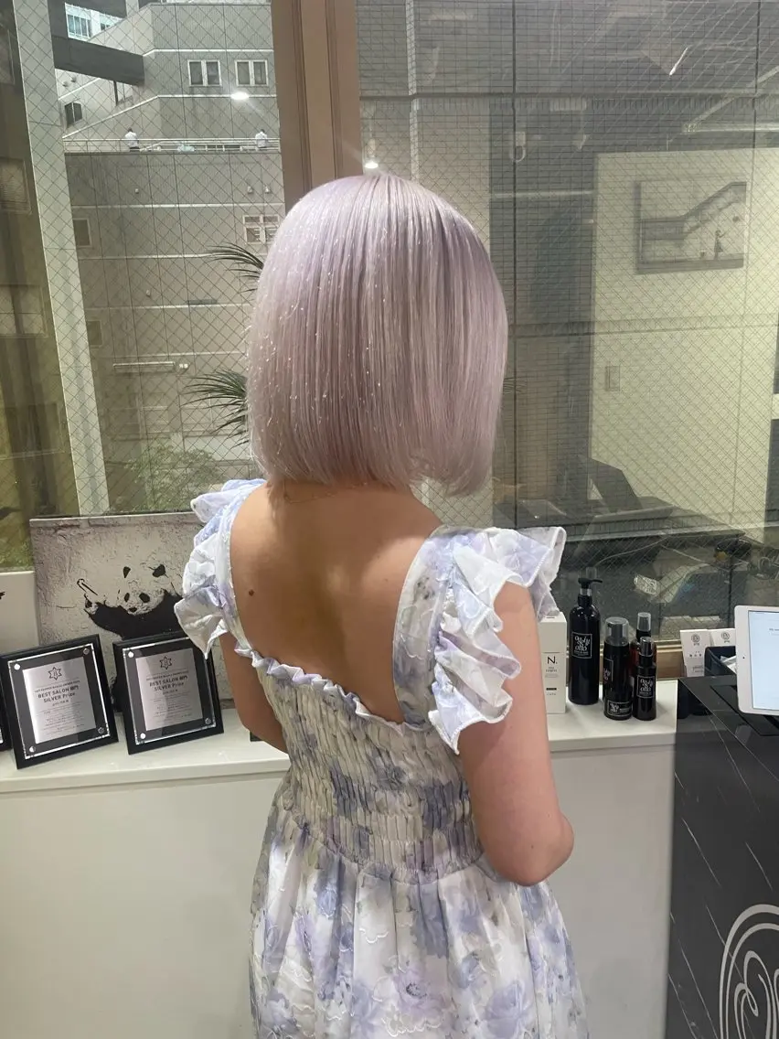 ミディアム カット ヘアカラー 🦋プルエクステ ARISA🦋のヘアスタイル