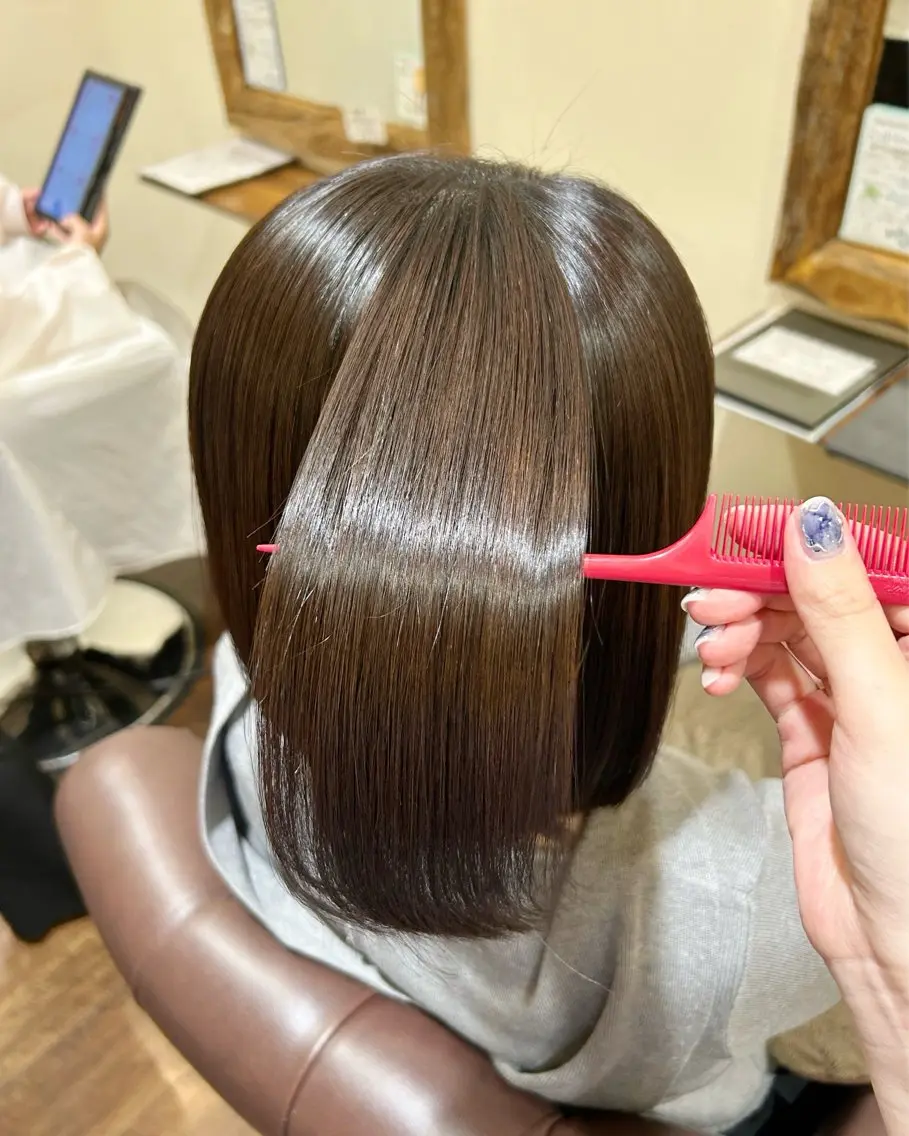 ショート ボブ 髪質改善 カット 縮毛矯正 征矢 錦糸町髪質改善のヘアスタイル