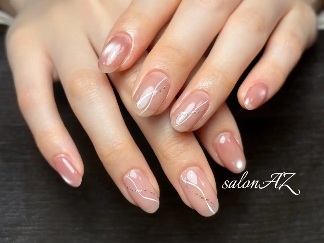 ネイル アートネイル フットネイル フレンチネイル マグネットネイル 持ち込み ハンドネイル salon AZのネイルデザイン