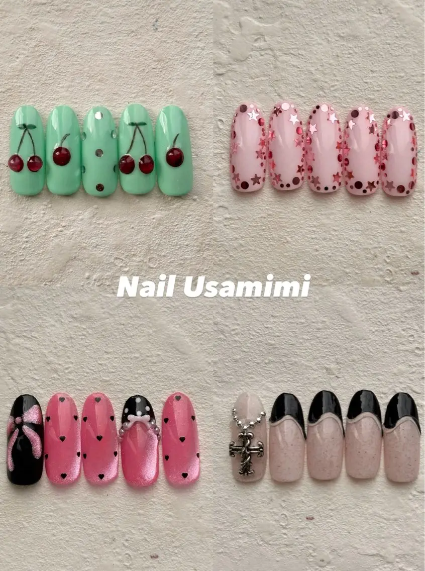 ネイル ジェルネイル 氷ネイル・うるうるネイル 韓国ネイル マグネットネイル 春ネイル 本町ネイルNail UsaMimiのネイルデザイン