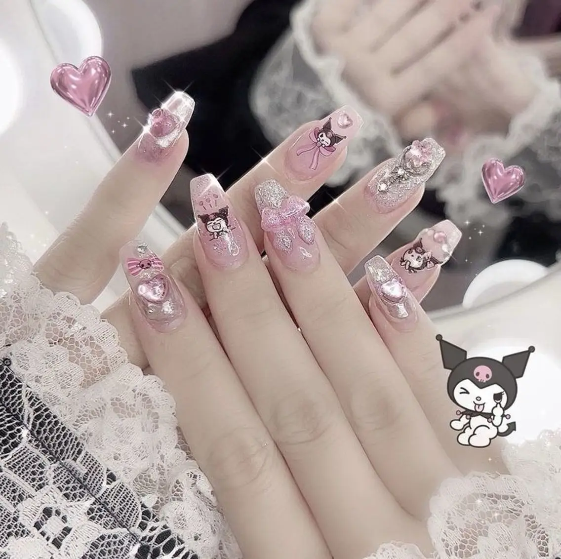ネイル アートネイル ジェルネイル キラキラネイル 韓国ネイル 持ち込み ハンドネイル ハンドケア Blingg NailStudioのネイルデザイン
