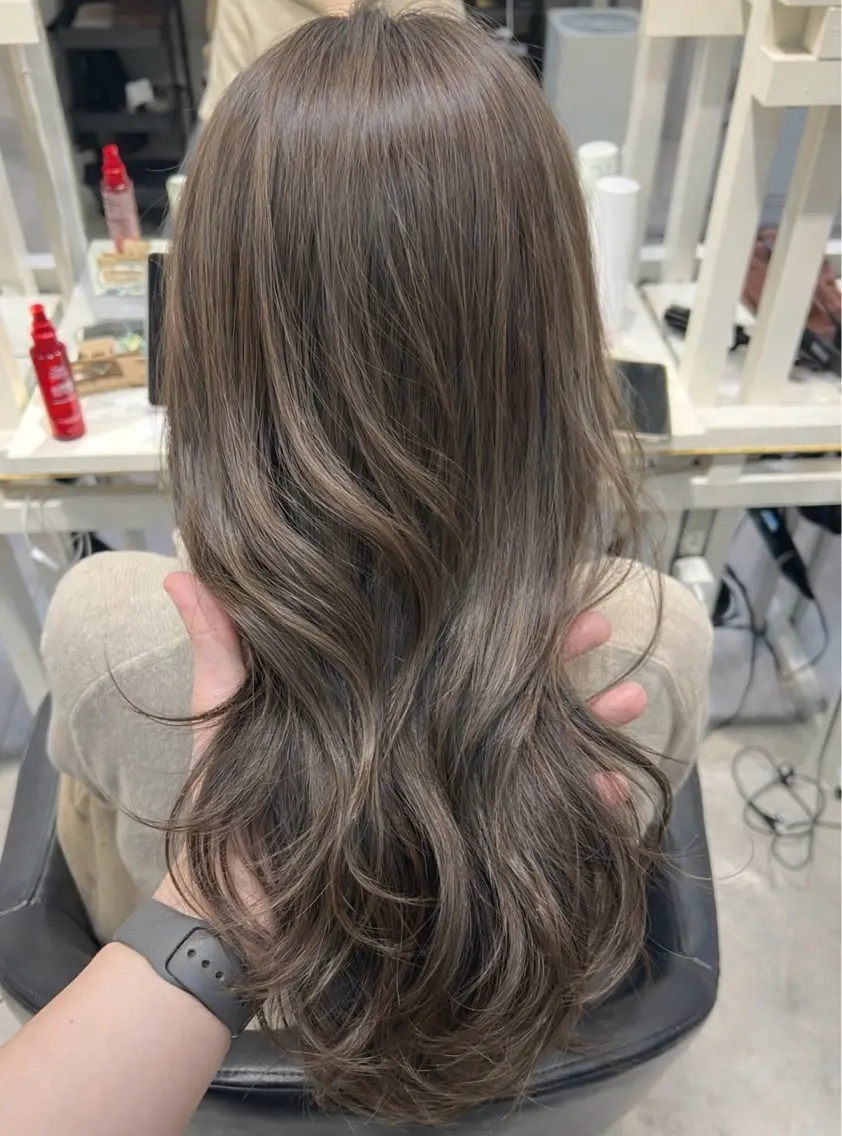 ミディアム ヘアカラー トリートメント 恵比寿韓国レイヤー× 艶透明感カラー大場のヘアスタイル