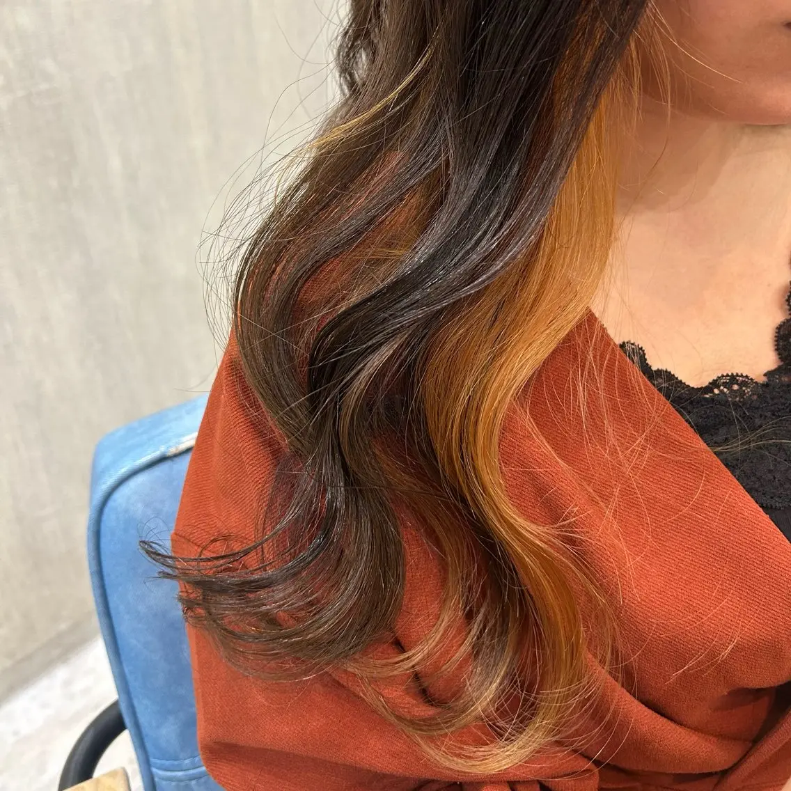 ロング カラー カット ヘアカラー トリートメント 🫧透け感⋆艶髪💎 山口アヤカのヘアスタイル