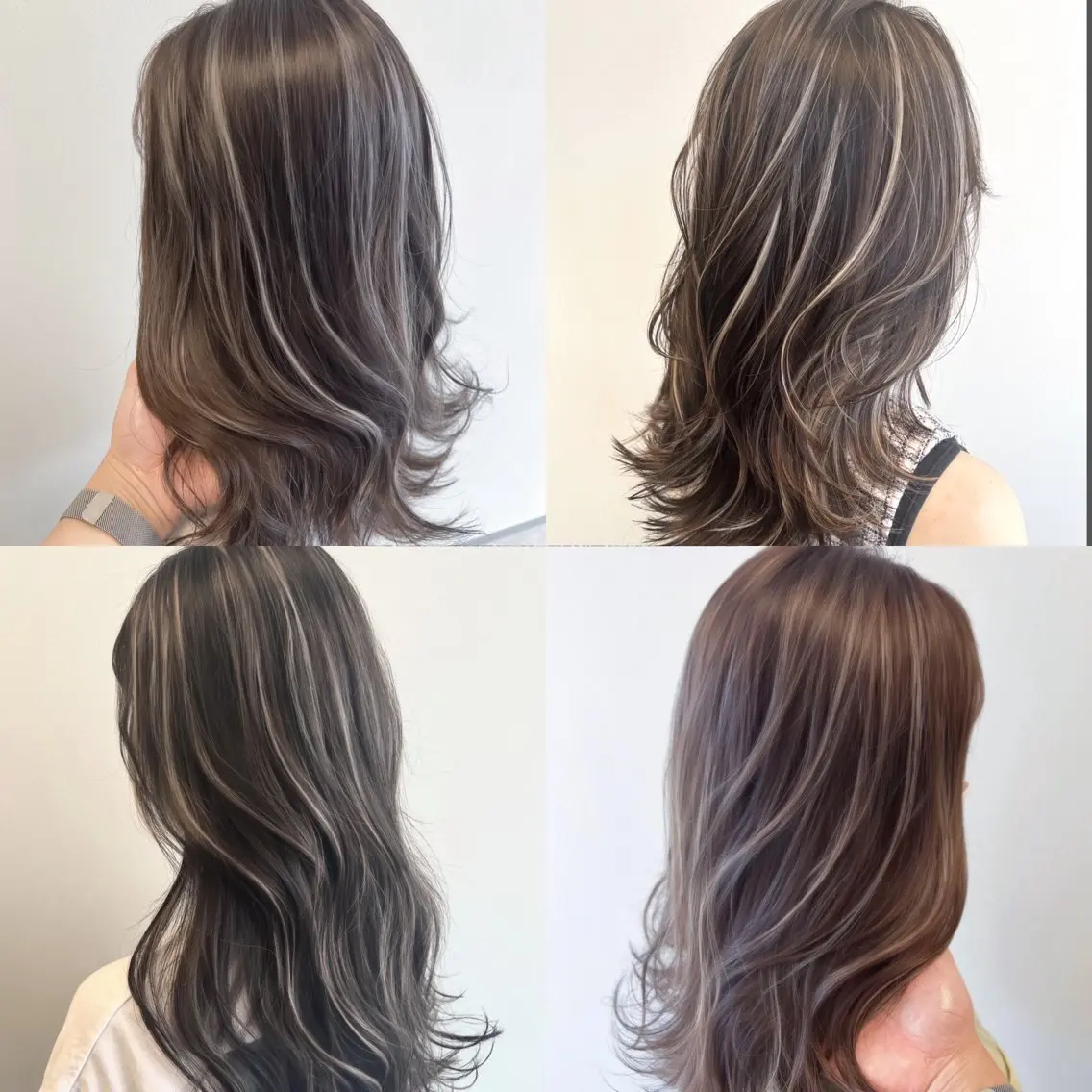 ロング ハイライト ヘアカラー トリートメント なんば髪質改善カラー Ardoreのヘアスタイル