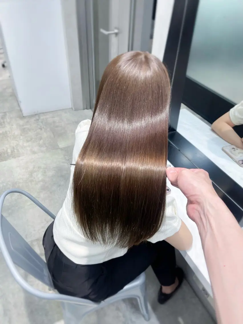ロング 髪質改善 トリートメント 韓国レイヤーカット 髪質改善▫️水野有真のヘアスタイル