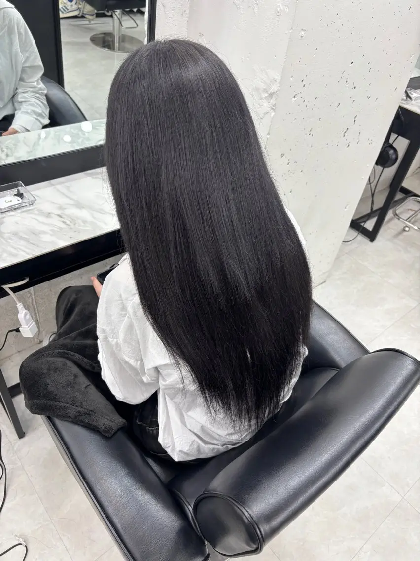 ロング エクステ ブリーチ/エクステ モデル募集中🖤のヘアスタイル