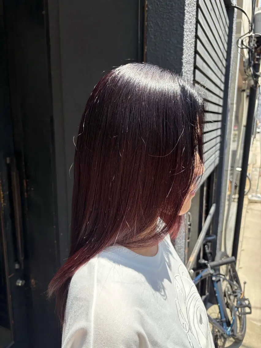 セミロング カラー ヘアカラー 竹保 凜空のヘアスタイル