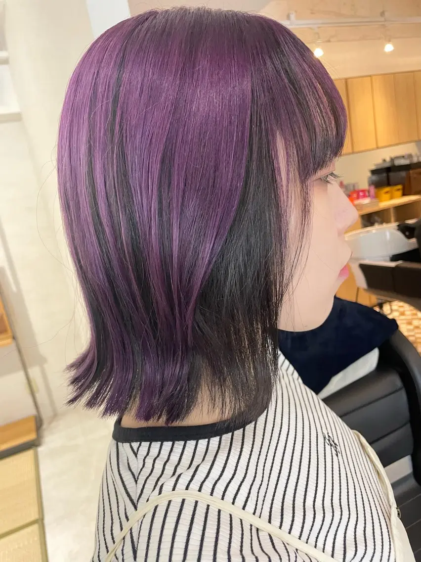 ミディアム カラー 黒髪 ヘアカラー トリートメント 平澤 萌香のその他イメージ