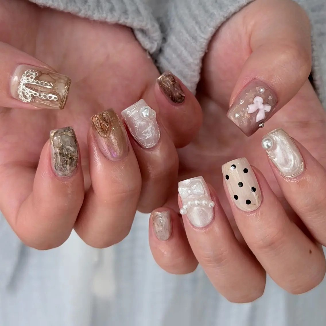 ネイル ハンドネイル 🎀フェイ フェイ🫧💗のネイルデザイン