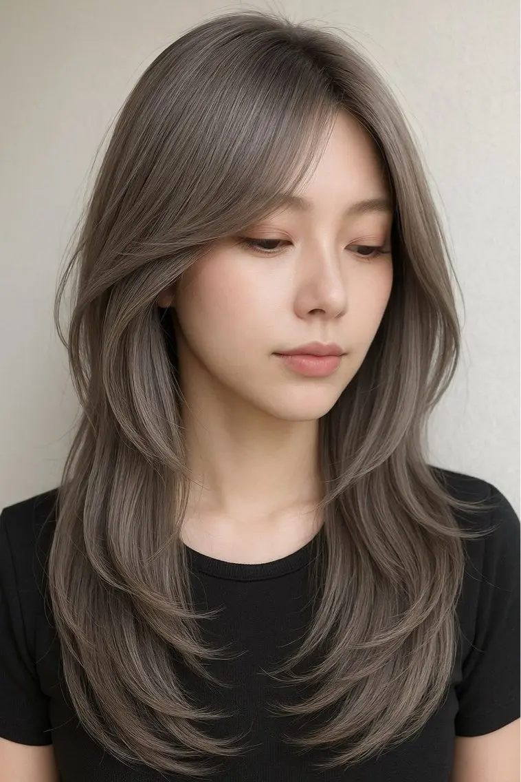 ロング 馬場 彩のヘアスタイル