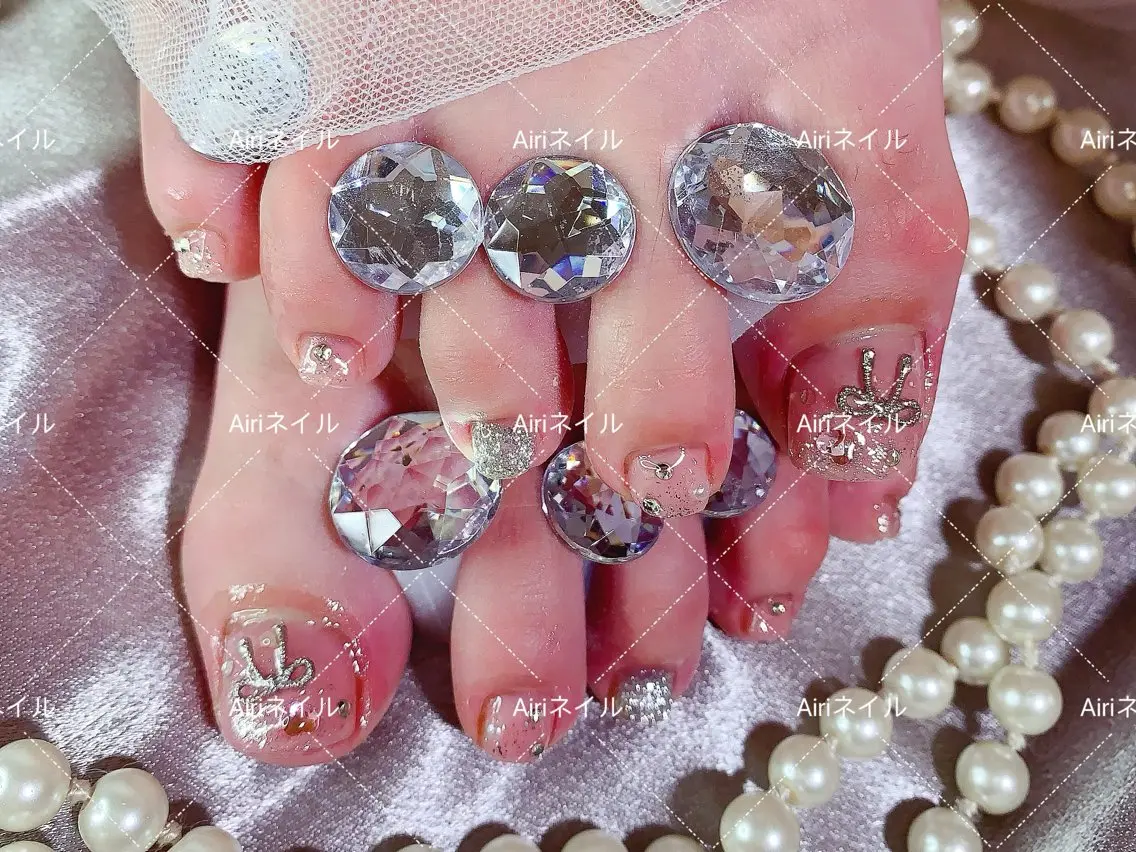 ネイル ネイルサロンAiri 長さ出し·シンプルのネイルデザイン