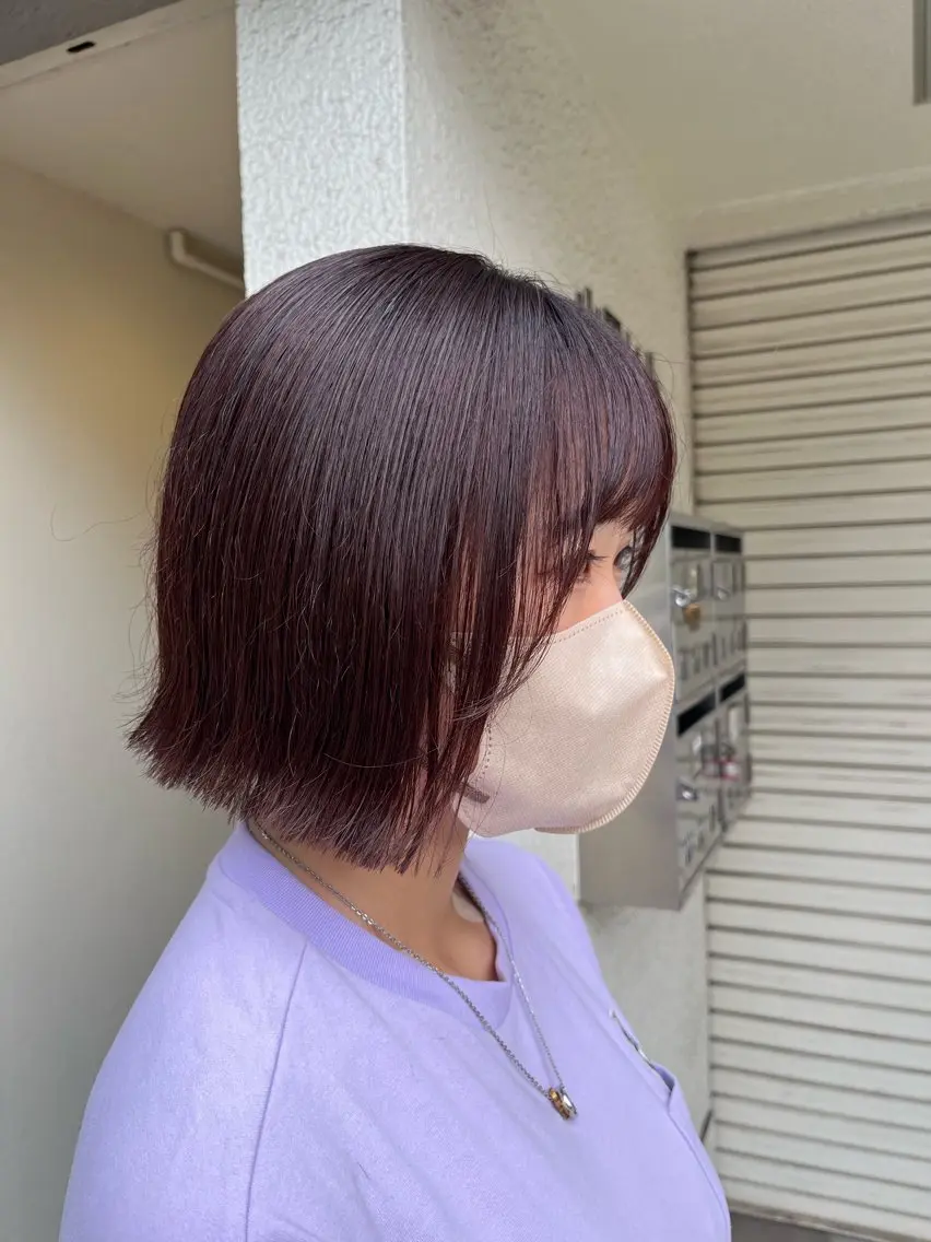 ミディアム カラー ボブ 髪質改善 トリートメント 髪質改善/縮毛矯正 seiyaのヘアスタイル