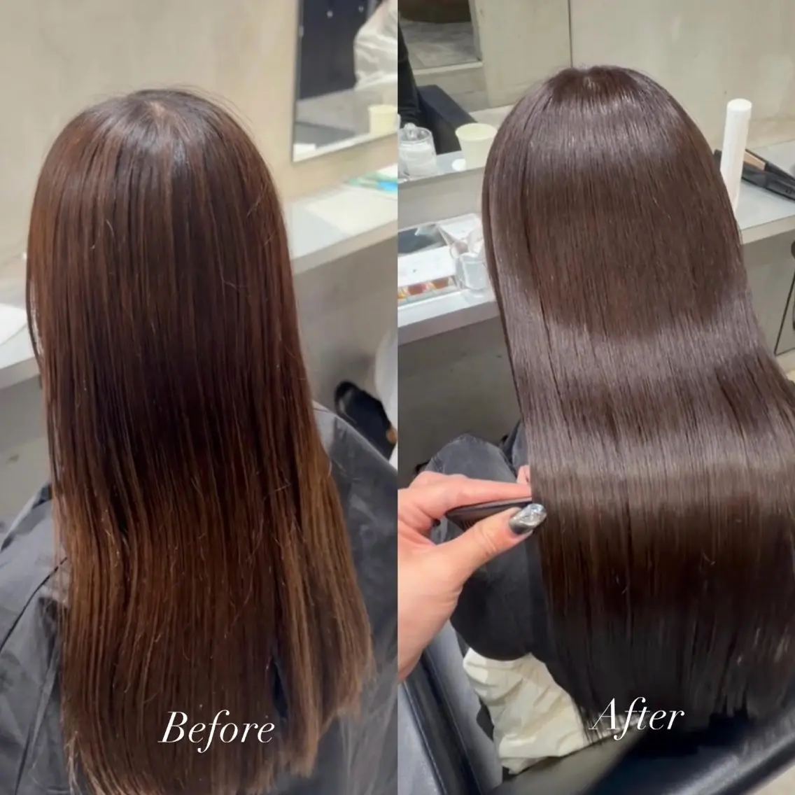 ロング カット ヘアカラー トリートメント 髪質改善×透明感× 艶髪🥀HIYORIのヘアスタイル