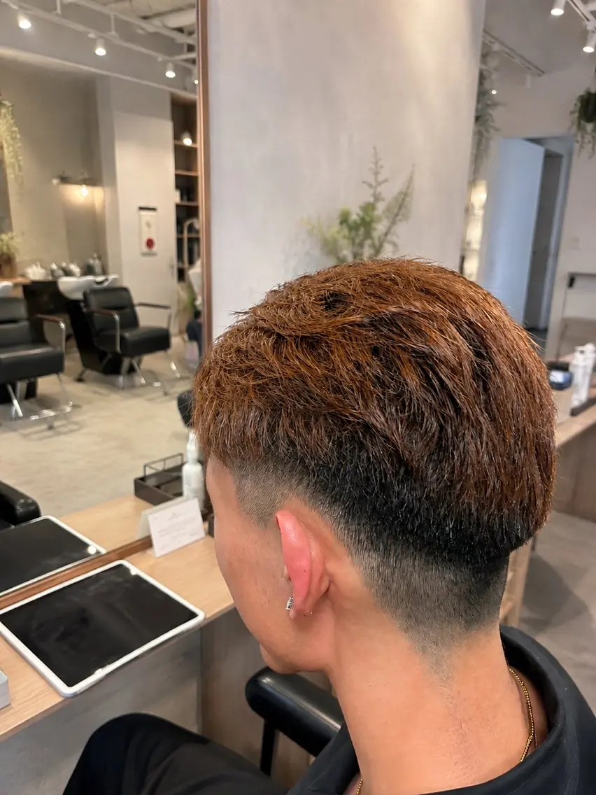 メンズ センターパート マッシュ カット 田中 和葉のヘアスタイル
