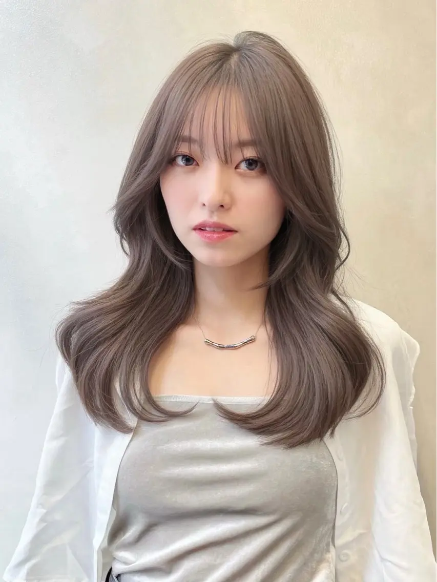 セミロング カラー ヘアアレンジ 大宮🎨高明度/カラ ー/髪質改善/ハルのヘアスタイル