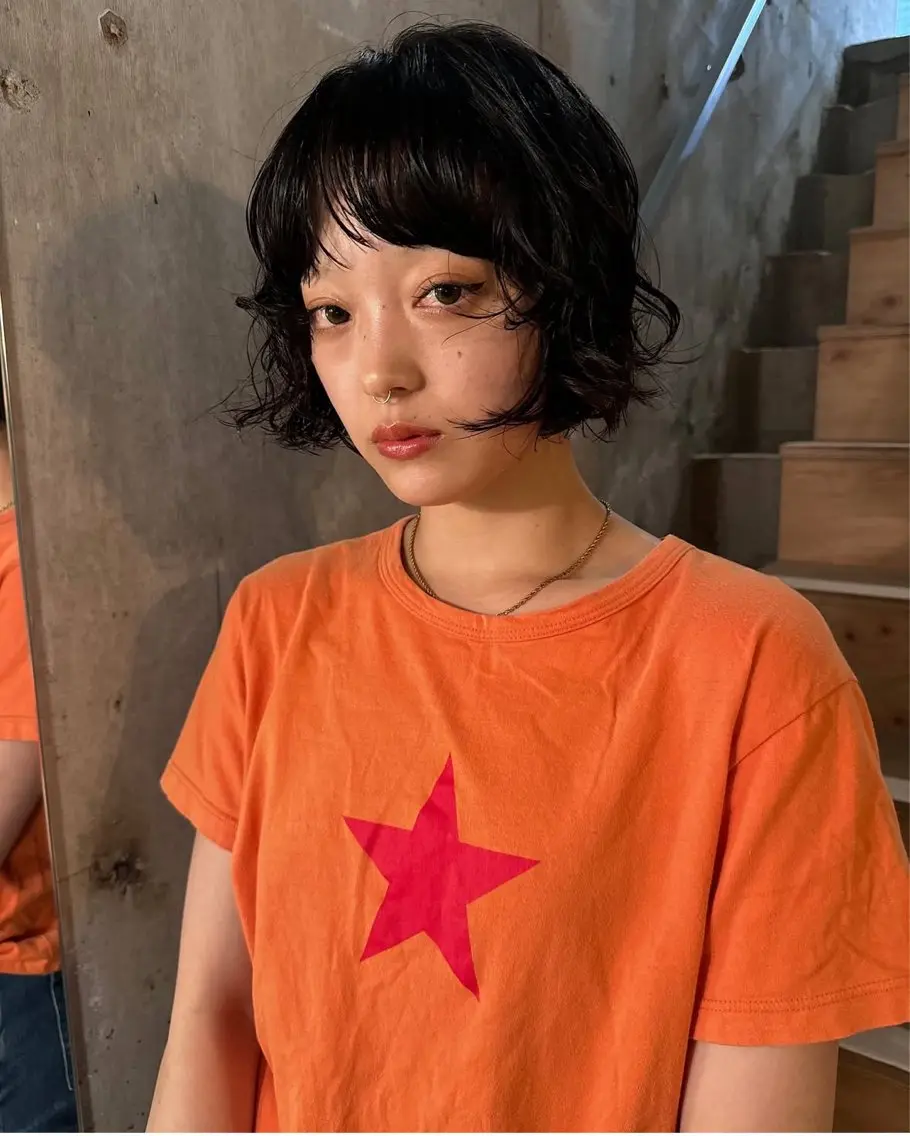 ショート カラー パーマ カット ヘアカラー パーマ misa___boo MISAのヘアスタイル