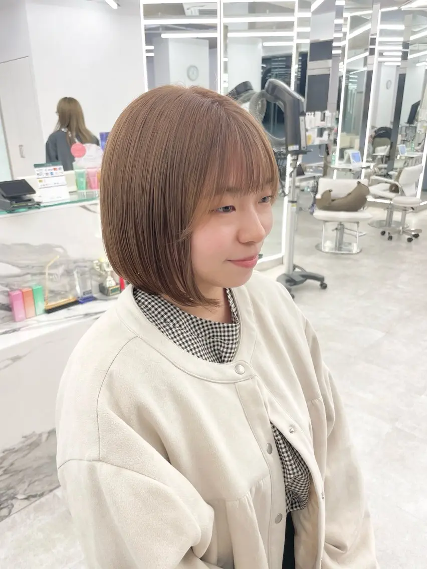 ミディアム カラー ヘアアレンジ ヘアカラー トリートメント 【Sweep】おじま のぞみのヘアスタイル