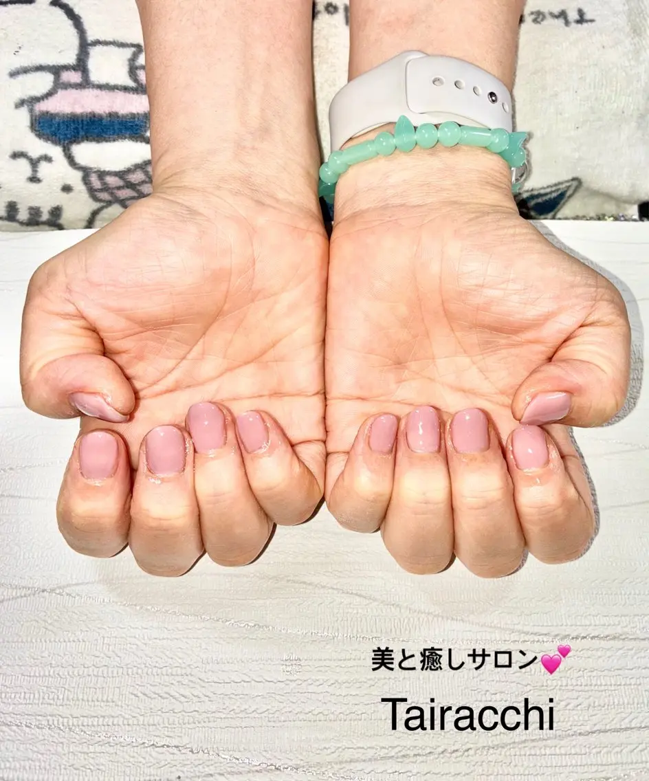ネイル ピンク ショートネイル ハンドネイル Tairacchi ﾀｲﾗｯﾁのエステ・リラクイメージ