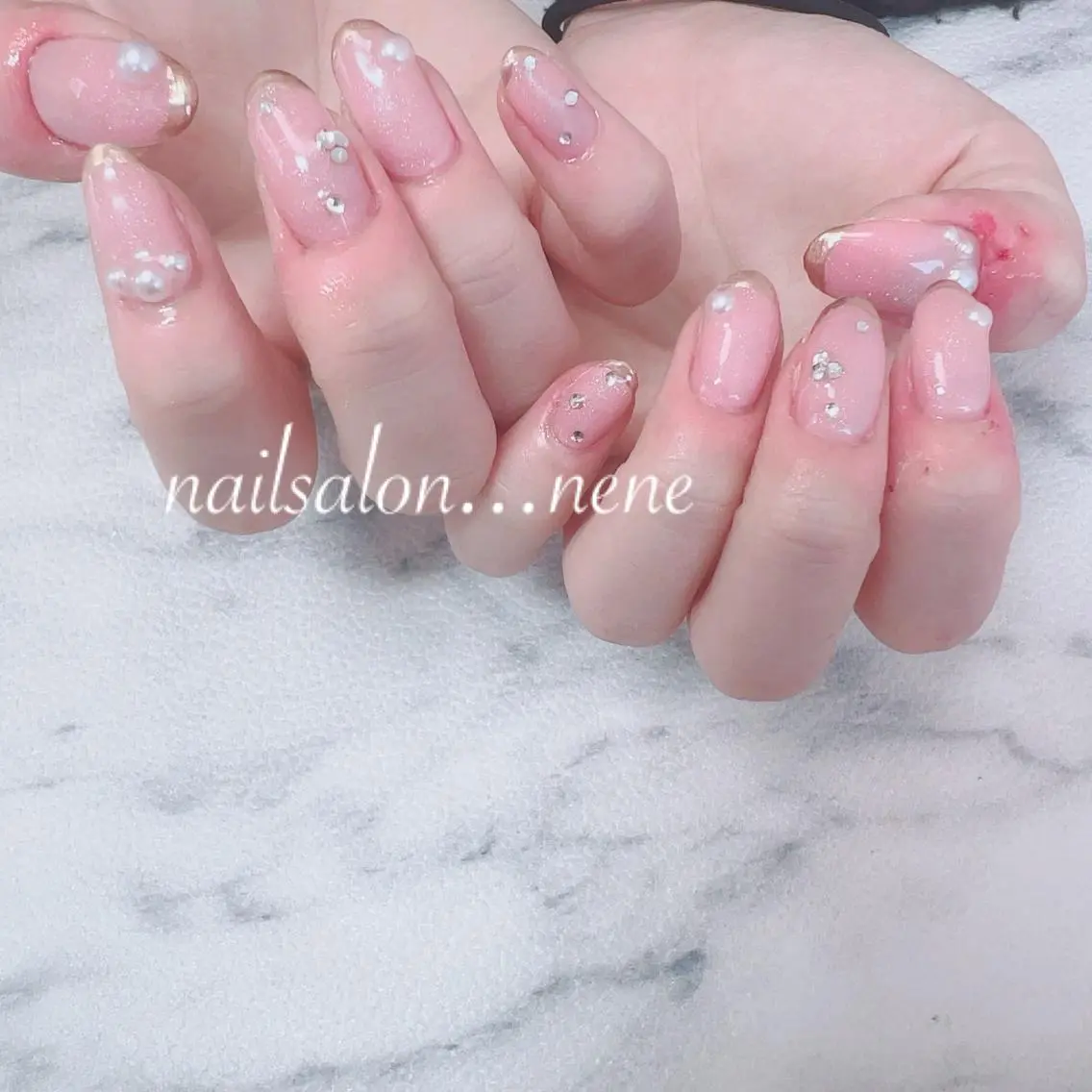 ネイル フレンチネイル ミラーネイル nailsalon ...neneのネイルデザイン
