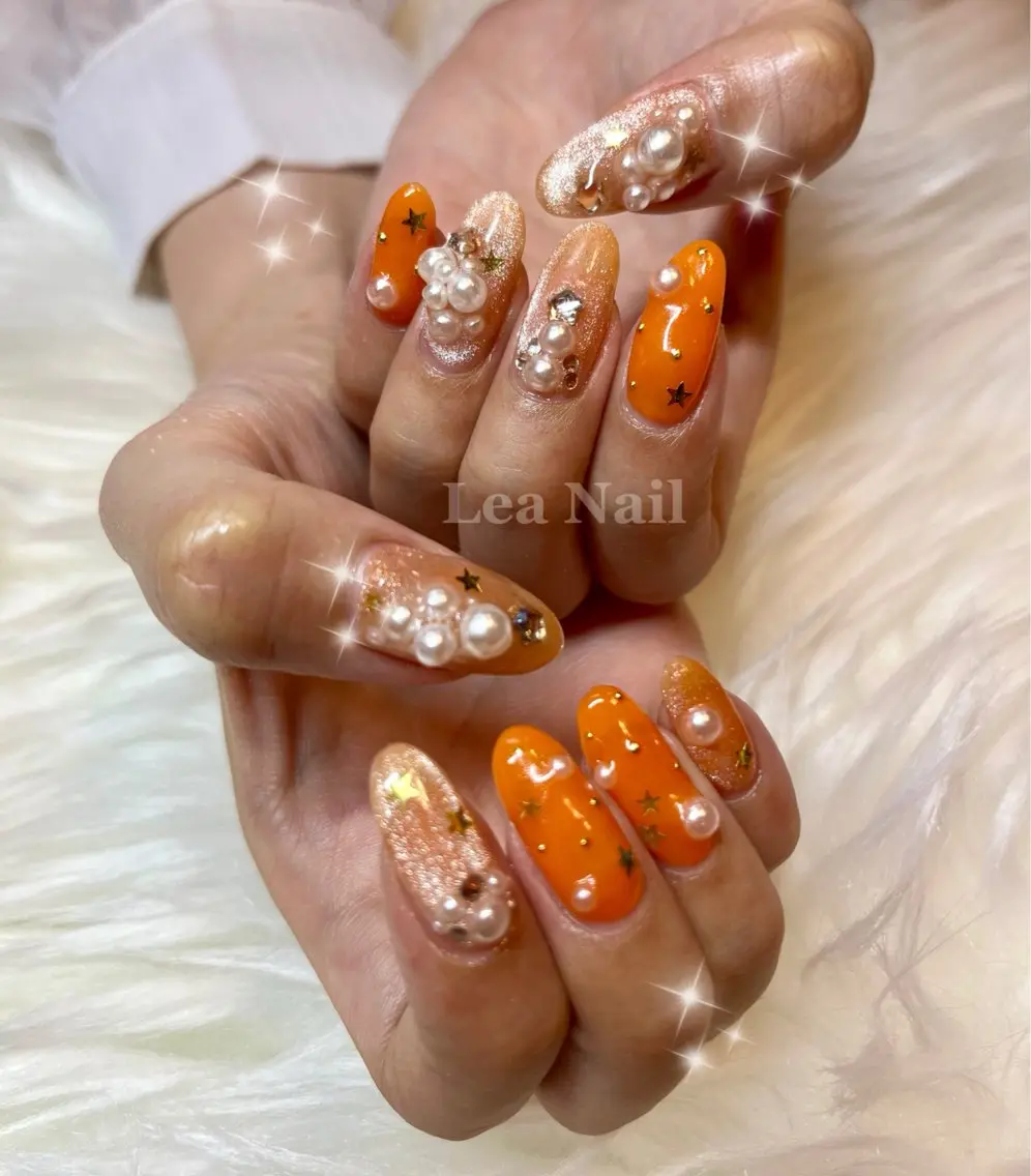 ネイル おそろいネイル ピンク Lea Nailのネイルデザイン